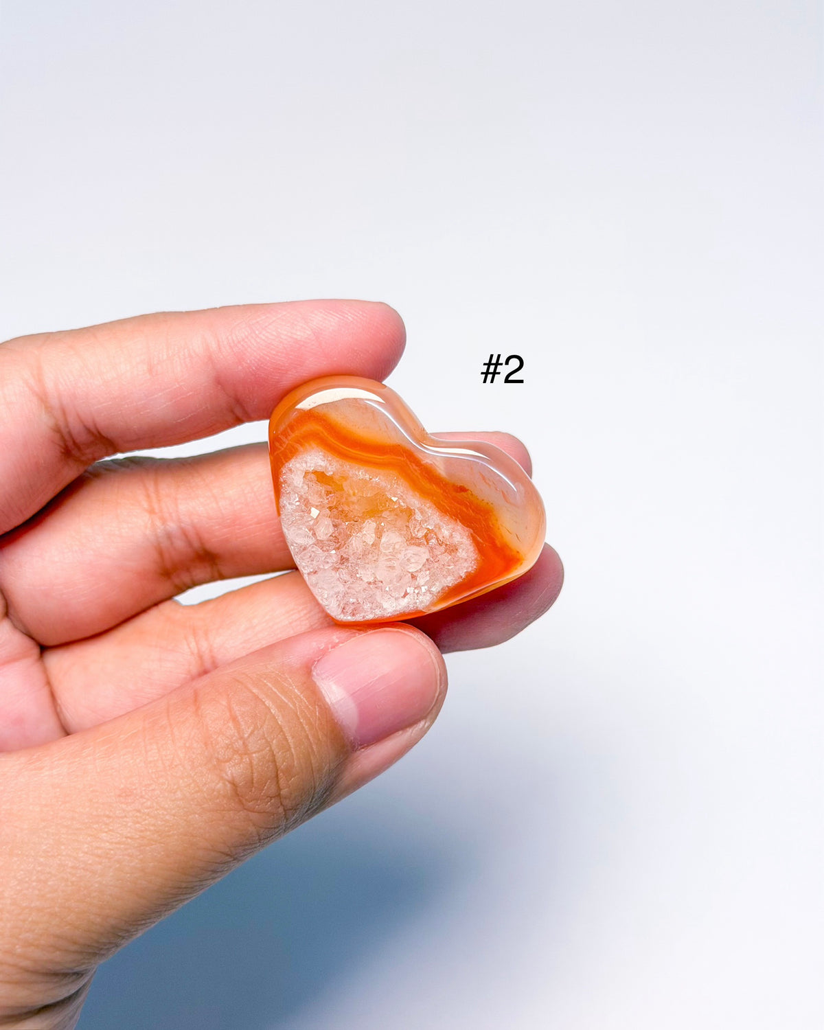 Druzy Carnelian Heart