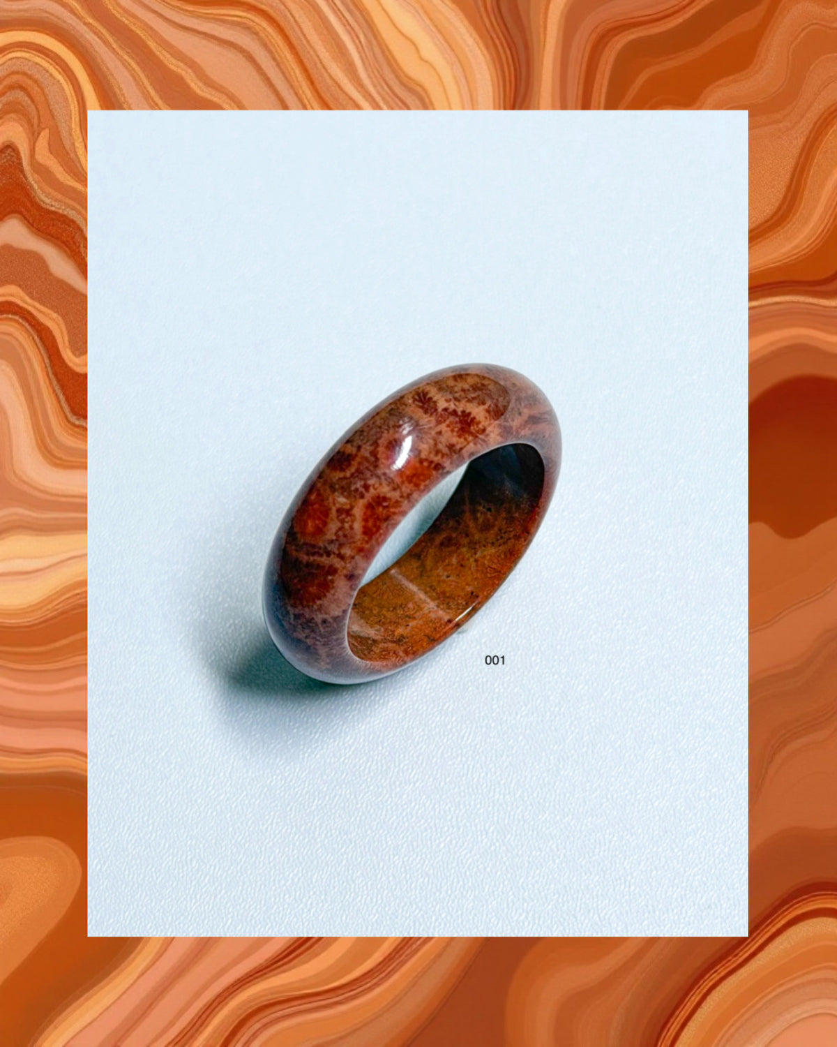 Coral Bangle Ring