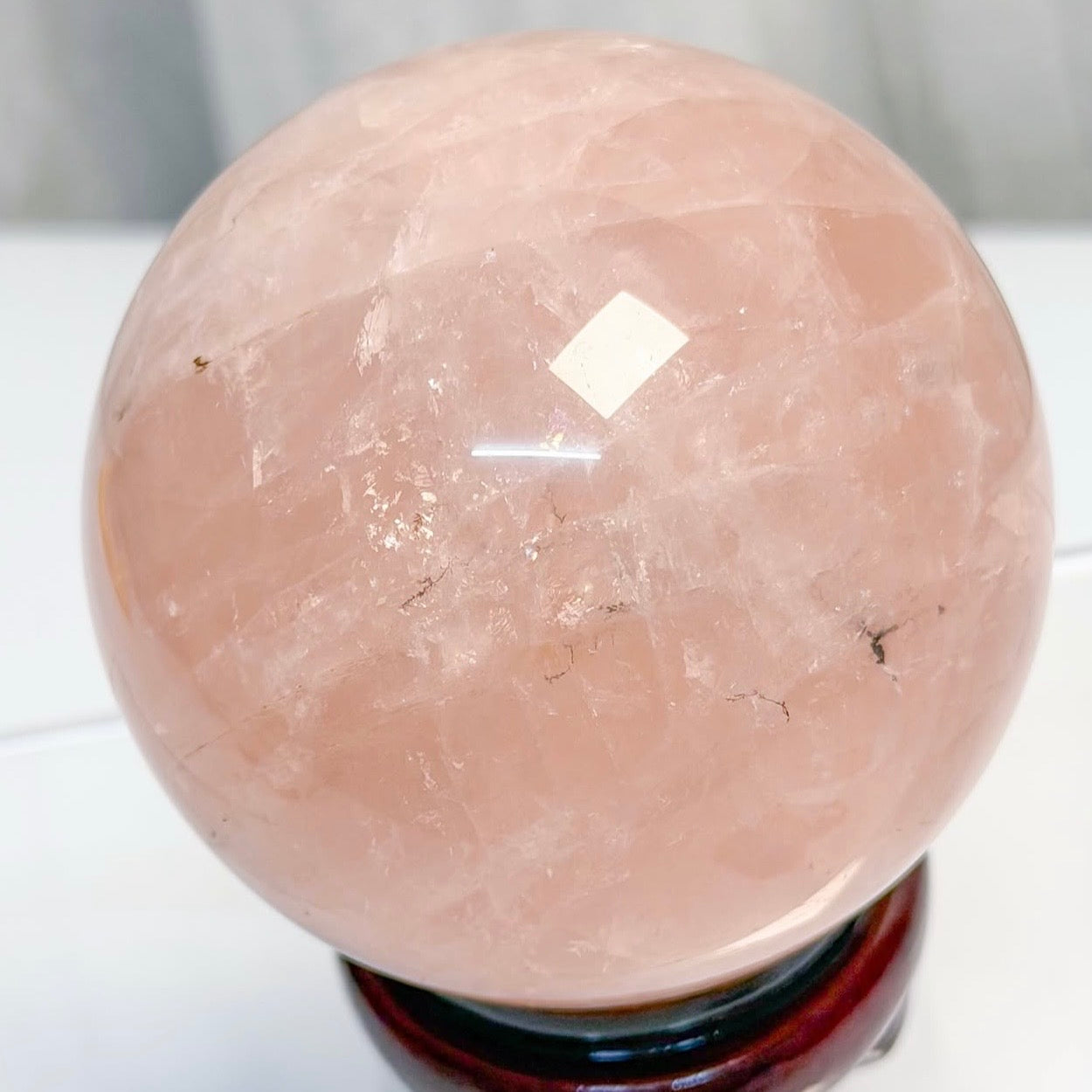 Rose Quartz Sphere with Chatoyancy