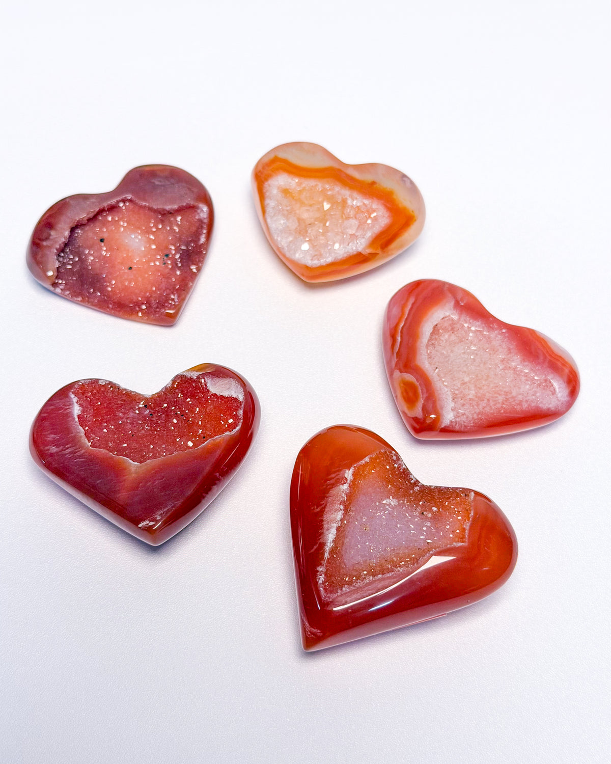 Druzy Carnelian Heart