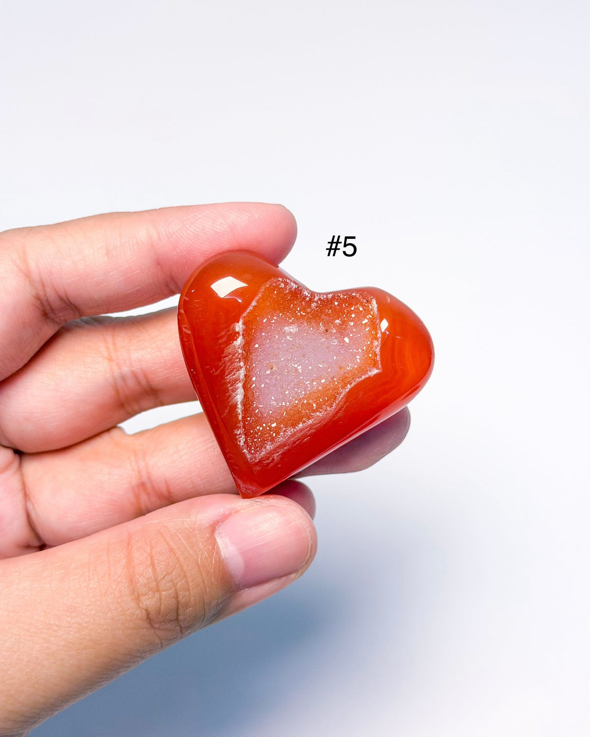 Druzy Carnelian Heart