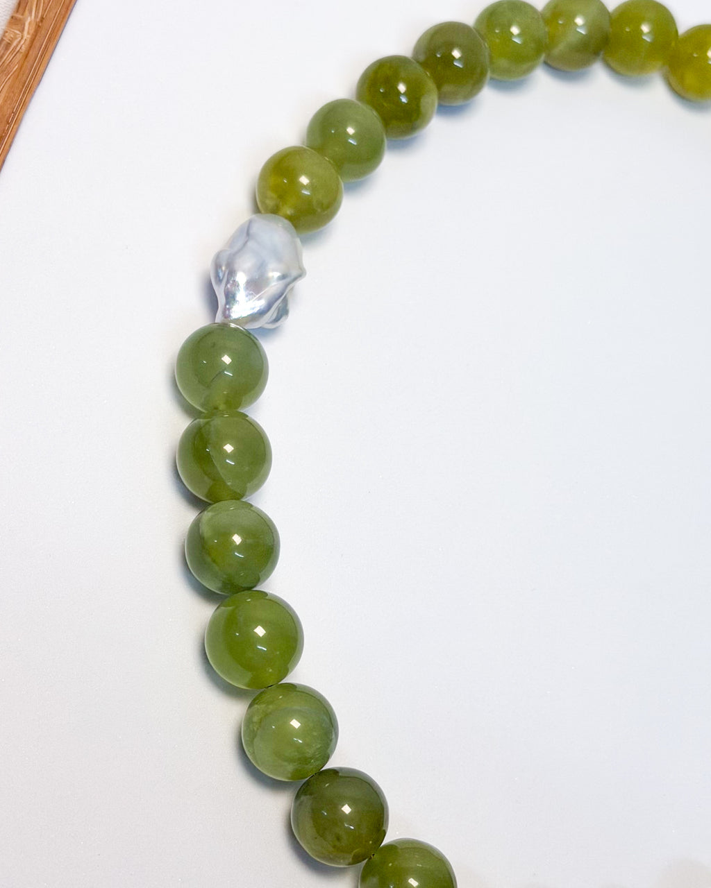 Xiuyu Jade x Fresh Water Baroque Pearl Necklace