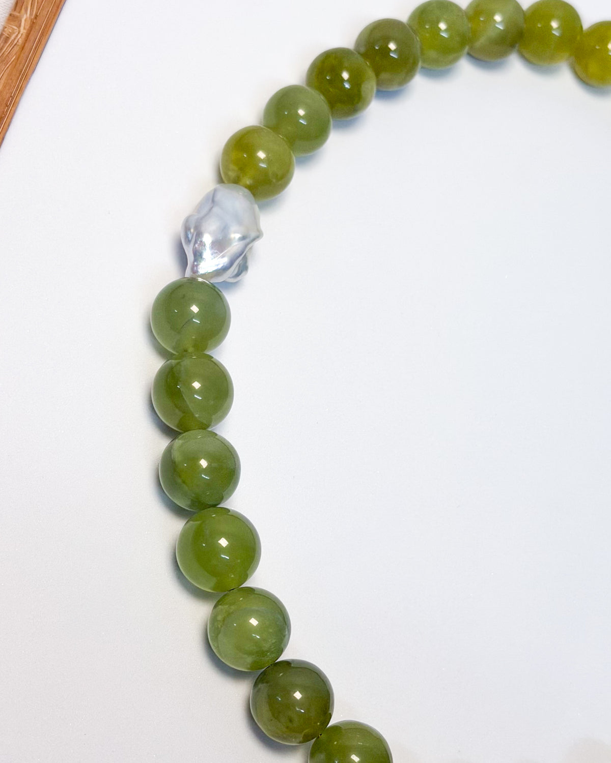 Xiuyu Jade x Fresh Water Baroque Pearl Necklace