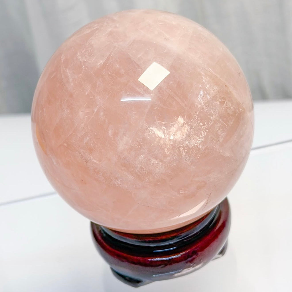 Rose Quartz Sphere with Chatoyancy
