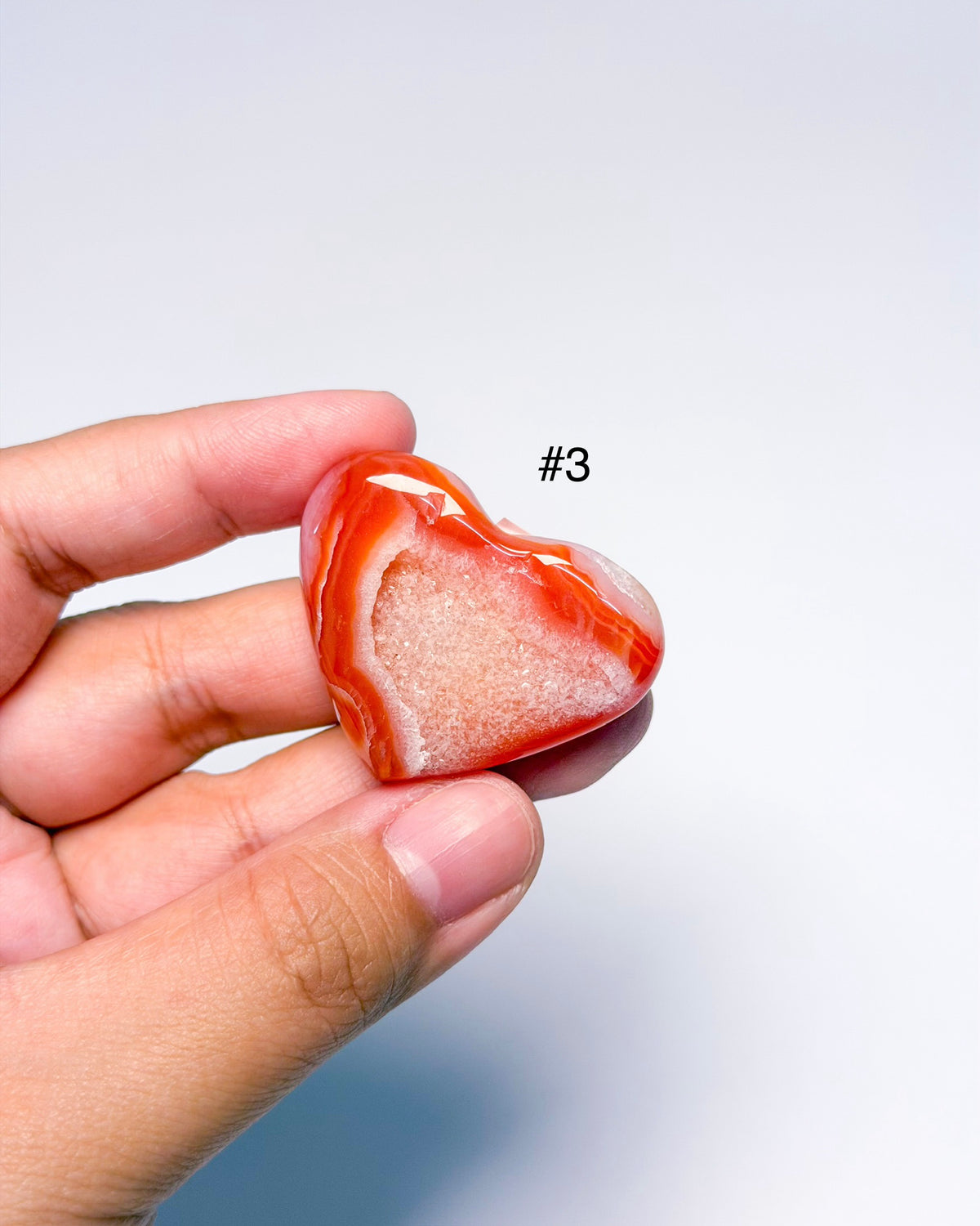 Druzy Carnelian Heart