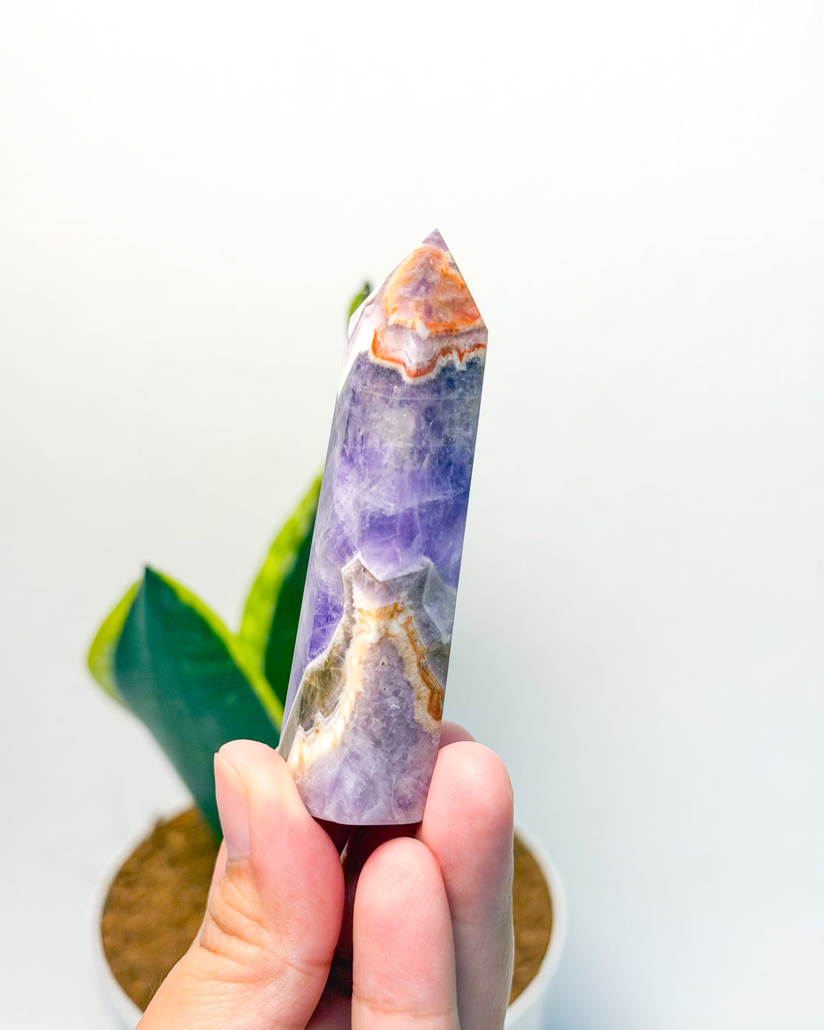 Amethyst Lace Agate Tower