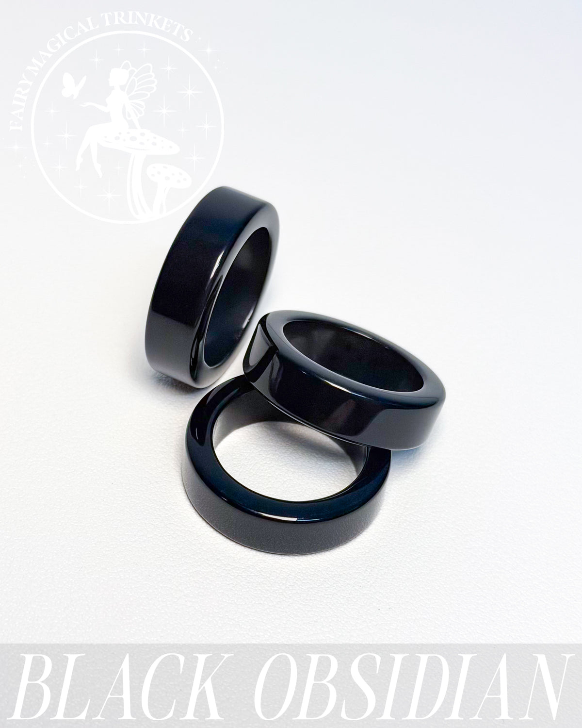 Black Obsidian Bangle Ring