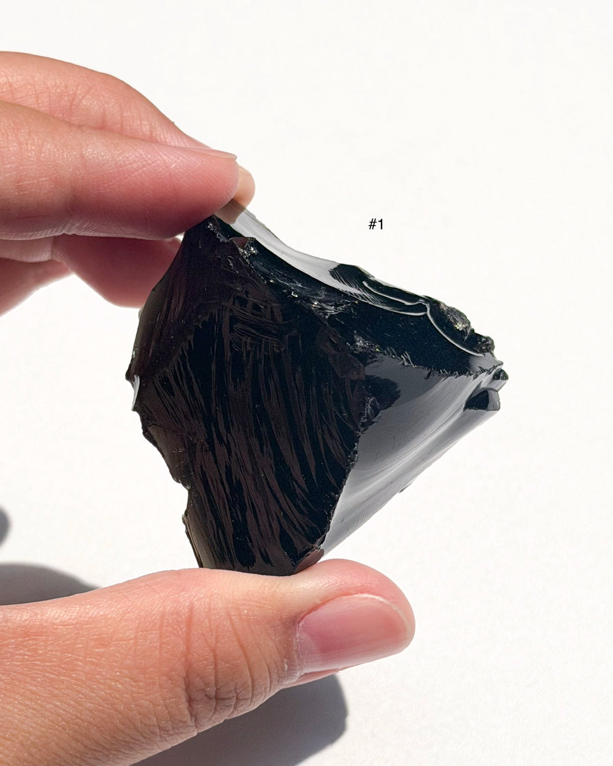 Raw Black Obsidian