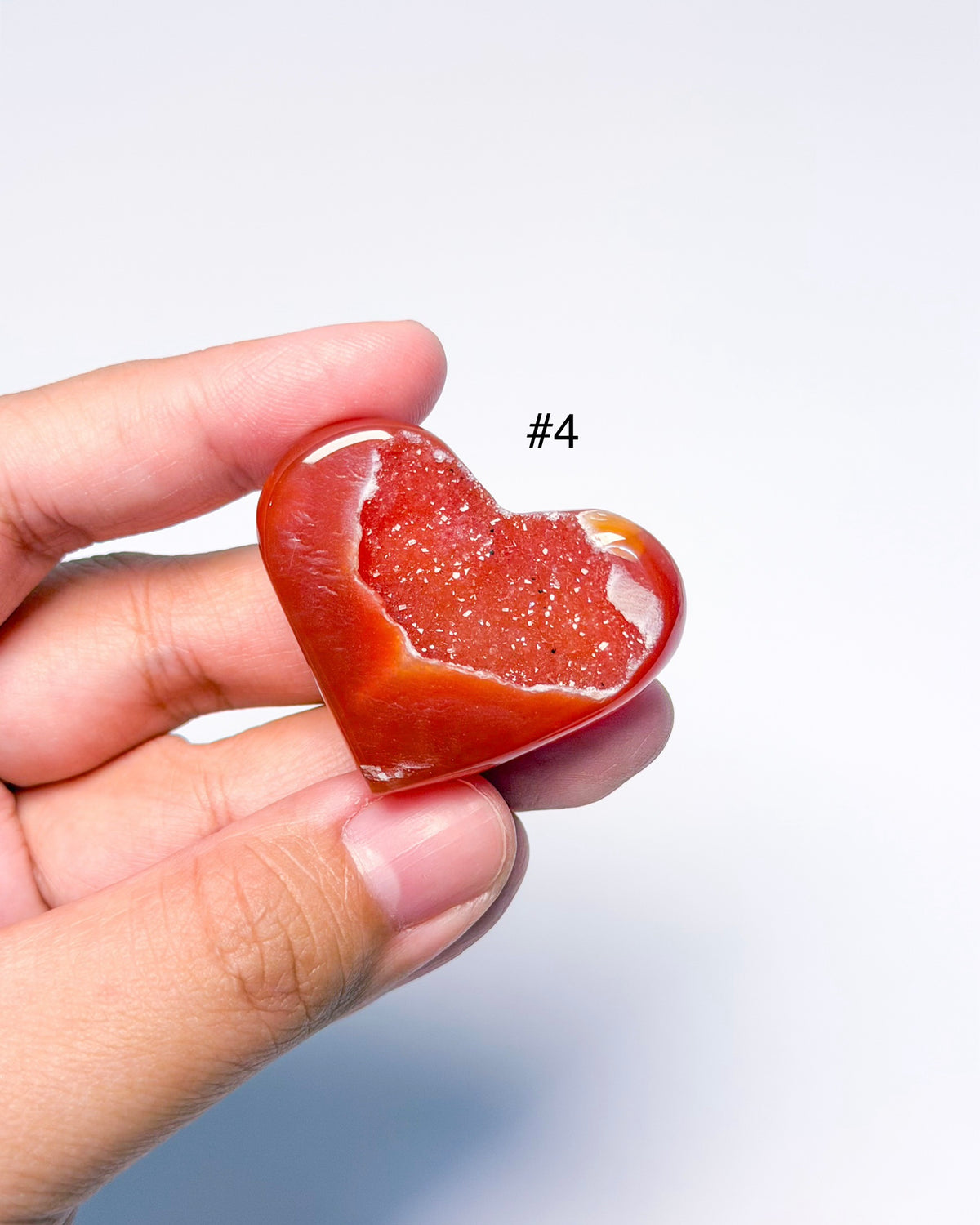 Druzy Carnelian Heart