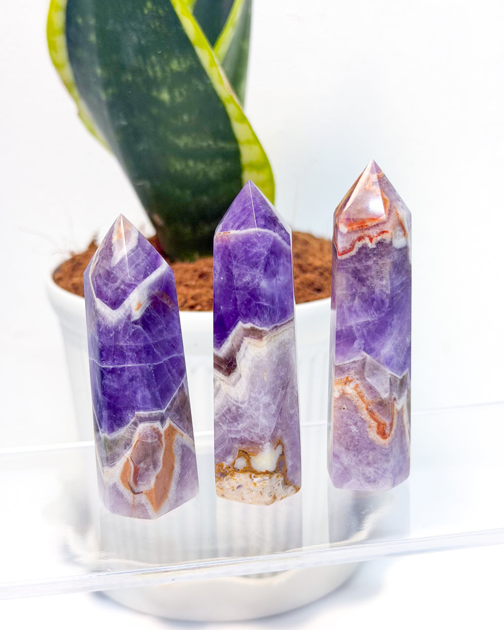 Amethyst Lace Agate Tower