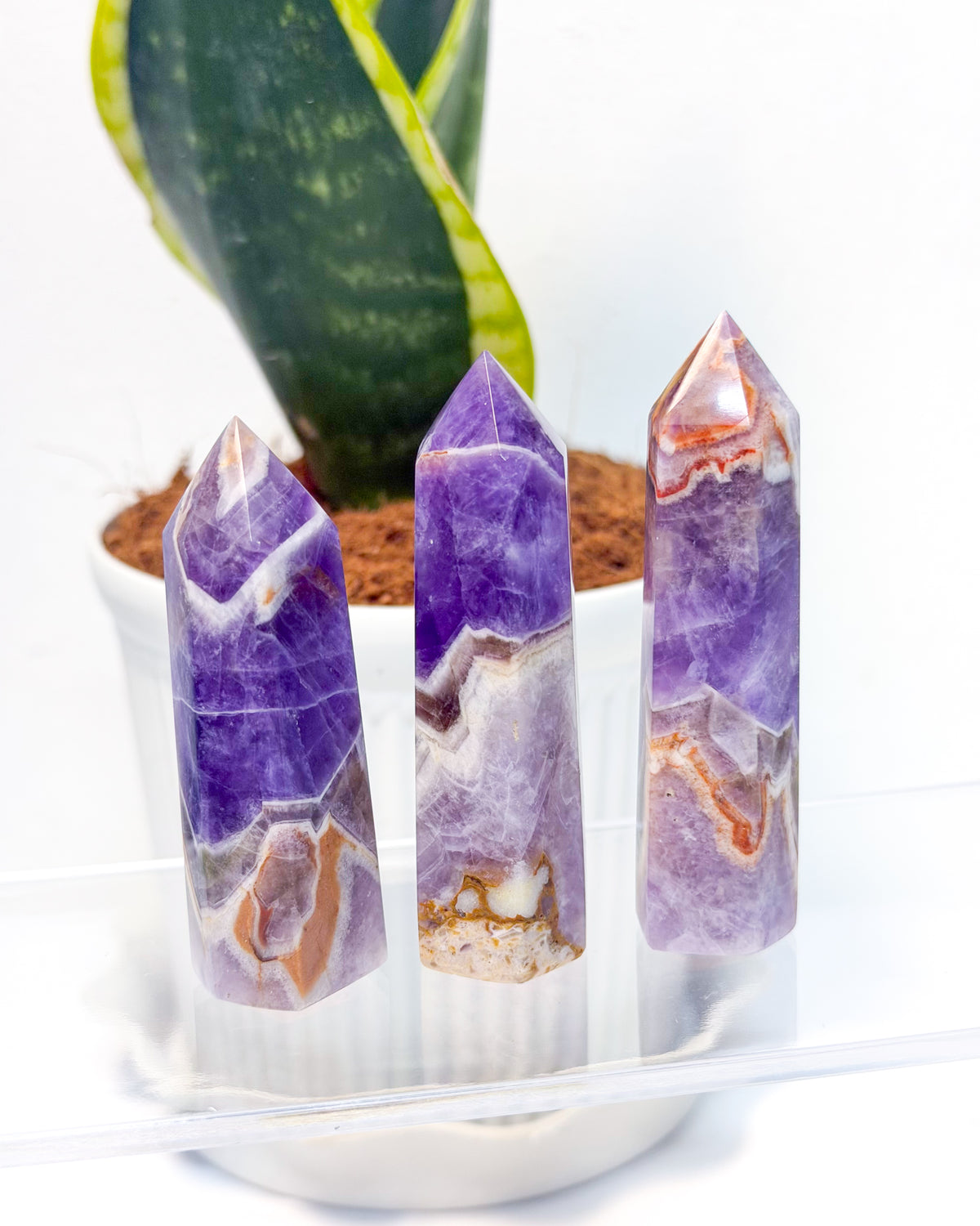 Amethyst Lace Agate Tower