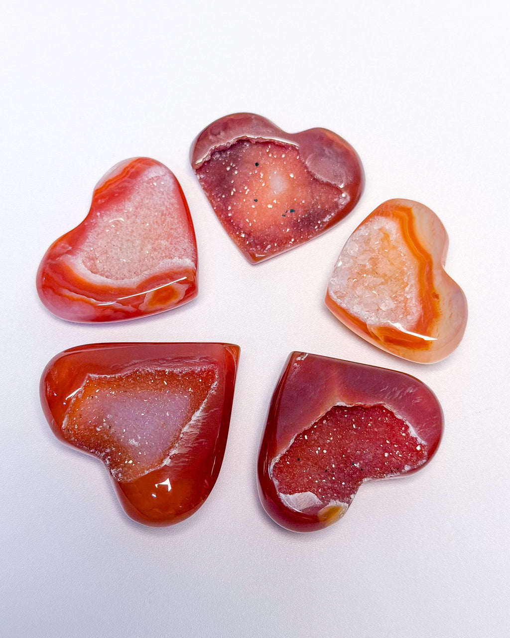 Druzy Carnelian Heart