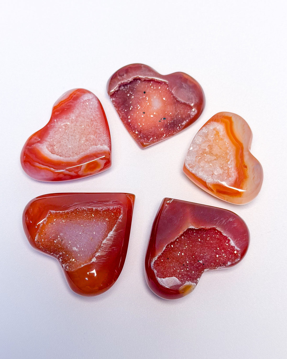 Druzy Carnelian Heart