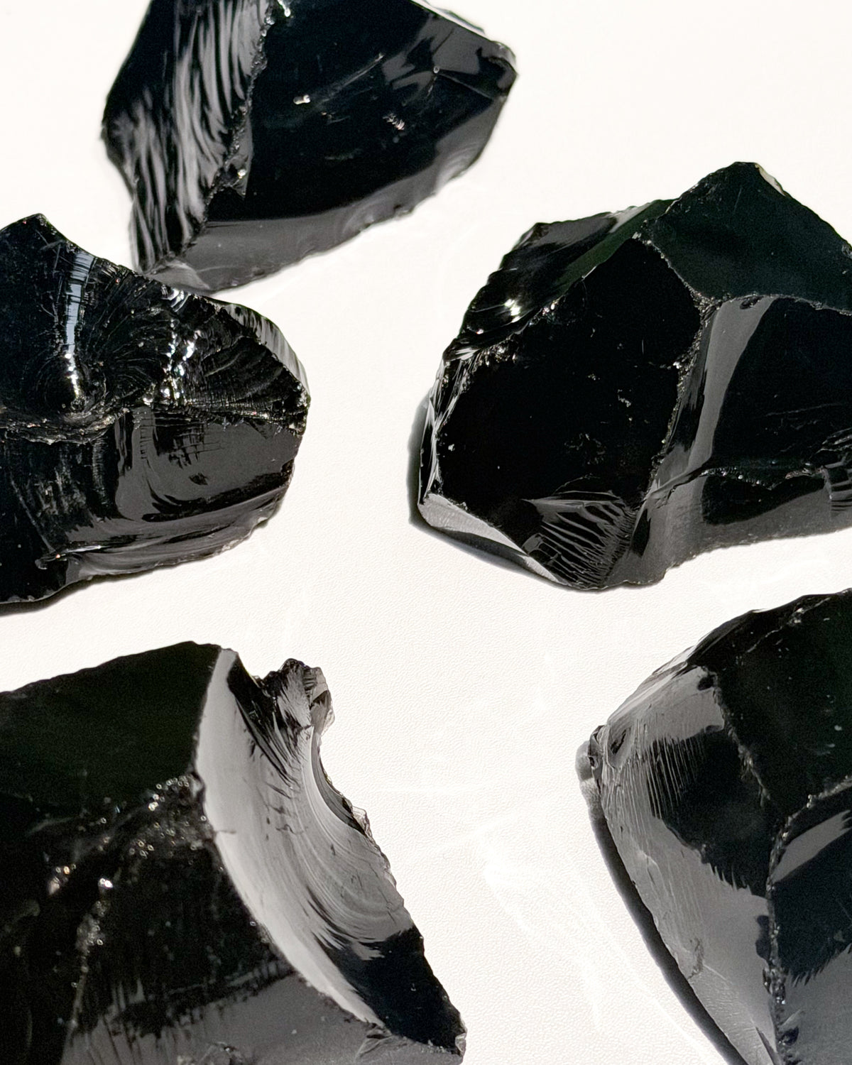 Raw Black Obsidian