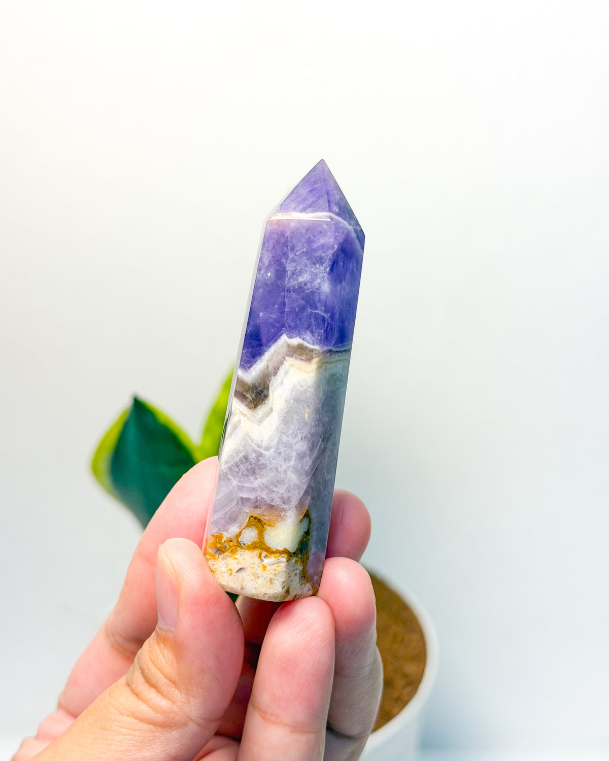 Amethyst Lace Agate Tower