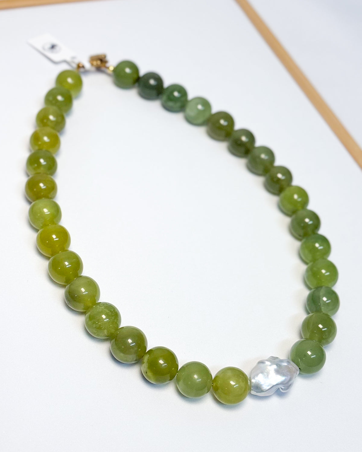Xiuyu Jade x Fresh Water Baroque Pearl Necklace