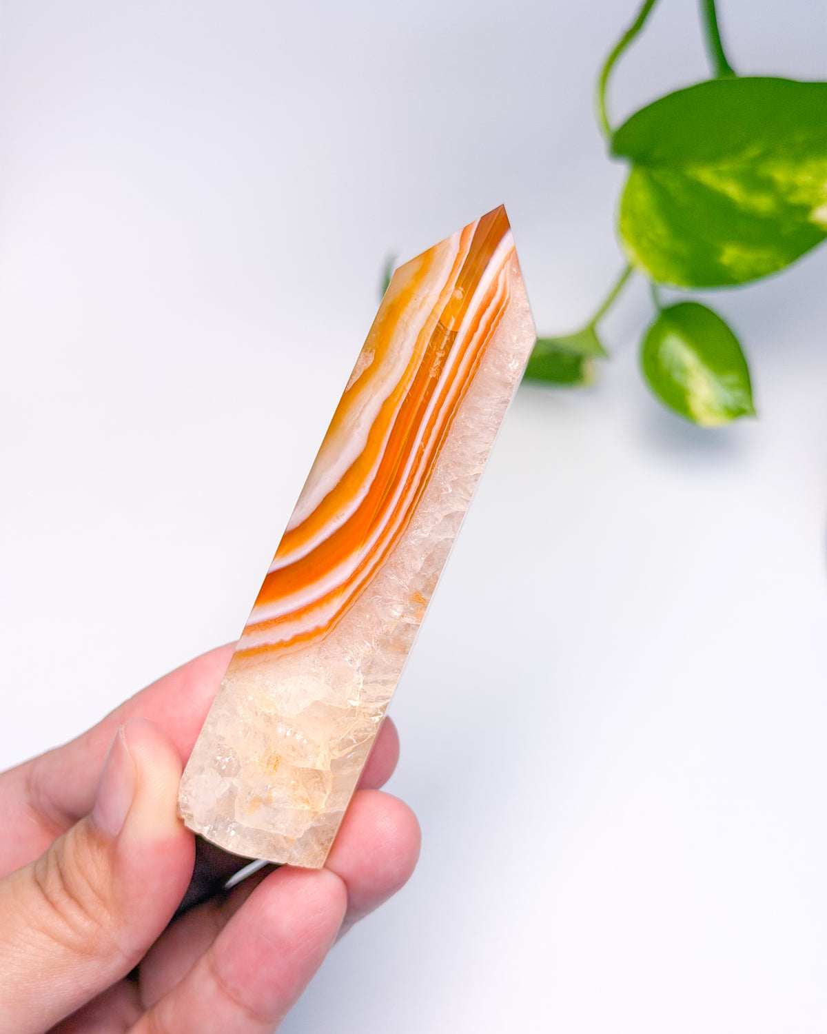 Carnelian w/ Quartz Tower