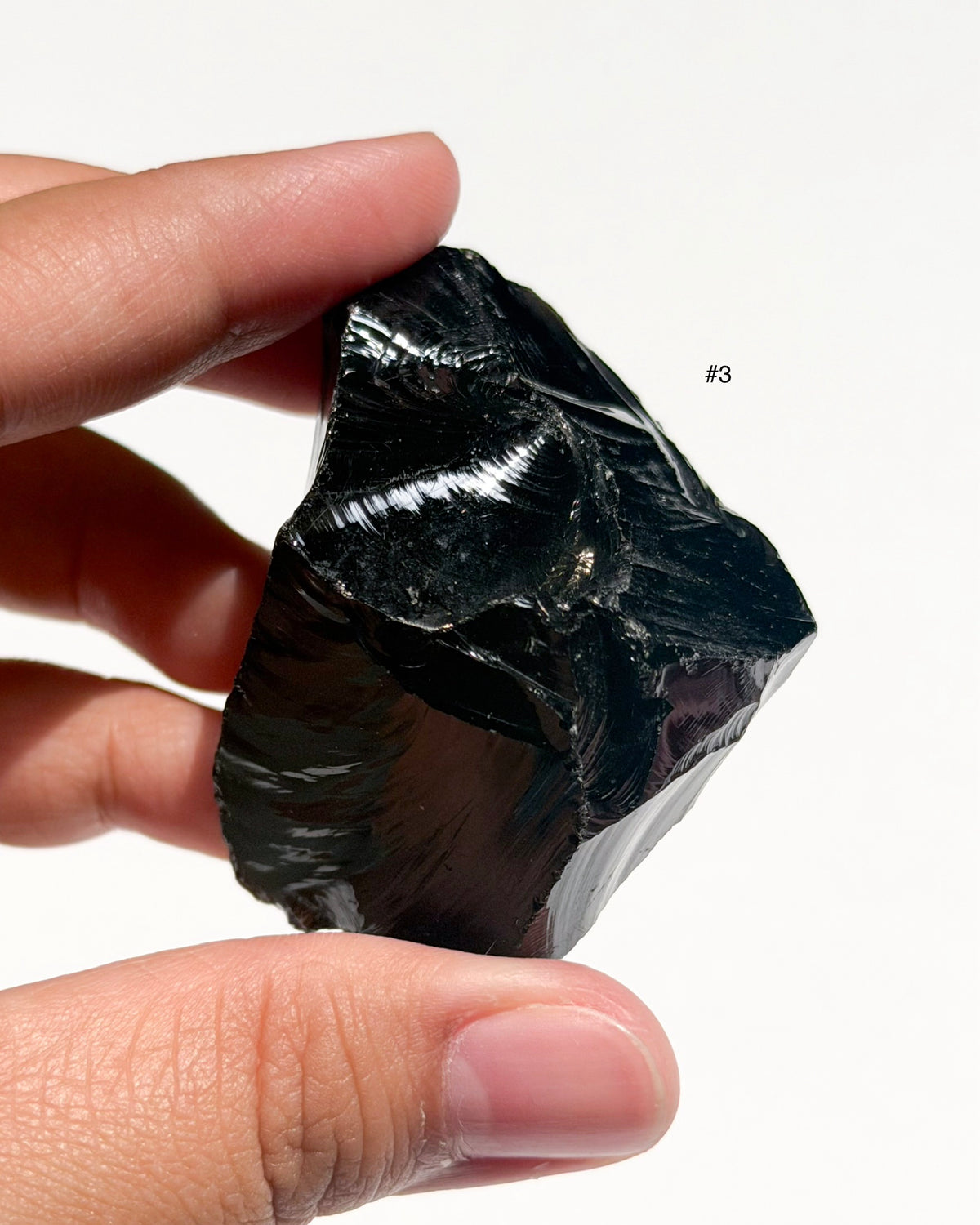 Raw Black Obsidian