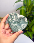 Moss Agate Heart Plate