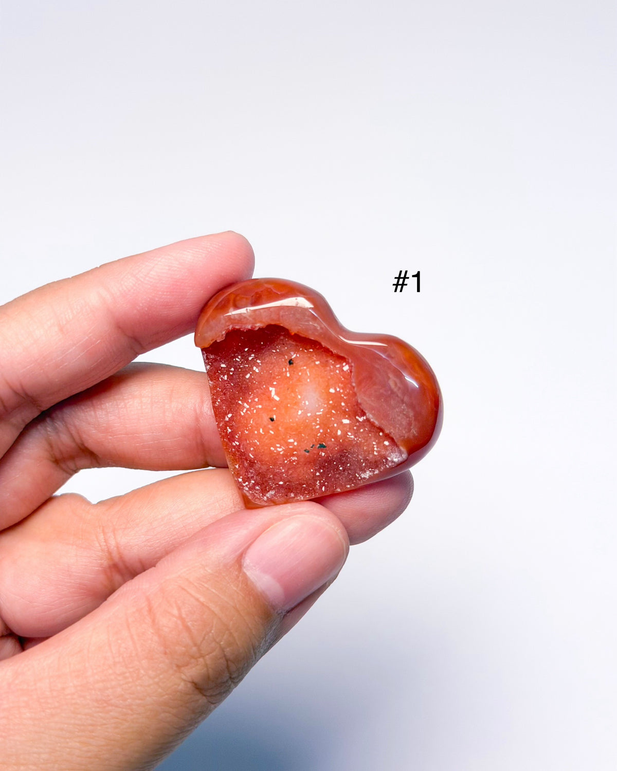 Druzy Carnelian Heart
